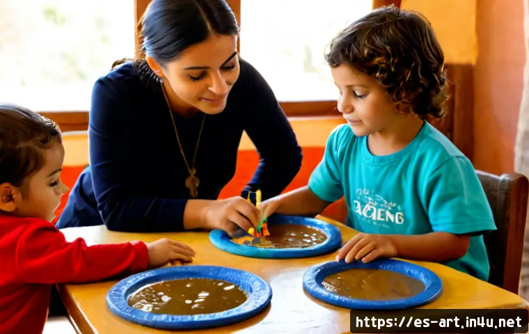 Home 26 유아 미술 교육 이론 - Photorealistic early childhood art education classroom in a Spanish-speaking community, a caring pre...